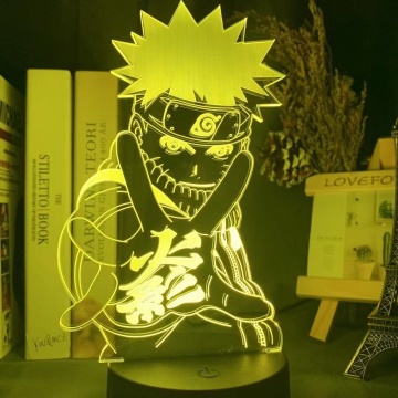 Anime Figure Night Light: Kurama Uzumaki Naruto LED Desk Lamp