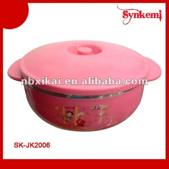 Small stainless steel kids food bowl with handle