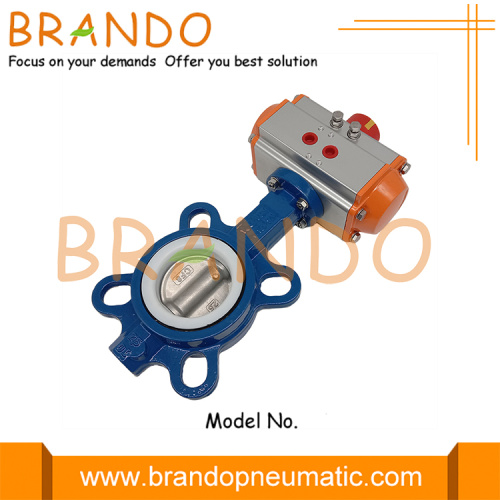 DN65 Gusseisen AT063d Pneumatic Actuator Butterfly Ventil