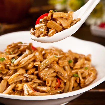 Chinese special dishes salting pickled cowpea with vacuum packing