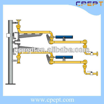 Rail truck top loading arms for LPG tank