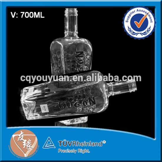 70CC Unique Square Custom Transparent Glass Engraving Bottles