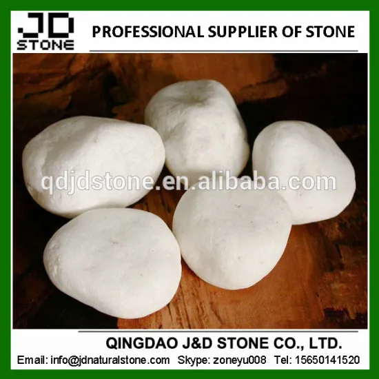 white egg stone landscaping