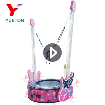 Wholesale Price Kids Colorful Lights Outdoor Single Person Jump Single Children LED Bungee Trampoline For Sale