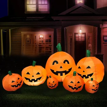 Halloween Inflatable Pumpkins - 2.2m LED Lighted Outdoor/Indoor Decoration