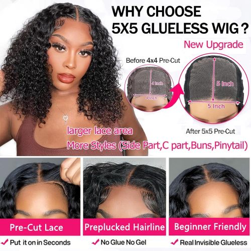 5x5 Closure Bob Wigs Human Hair