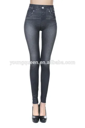 RM86 TV show models real pockets like jeans Denim leggings seamless leggings                        
                                                Quality Choice
