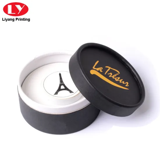 Custom Matte Black Round Bracelet Gift Box