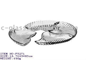 4 Compartment Clear Glass Nut Plate