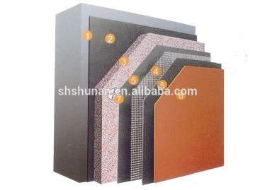 Gold plate thin plaster external insulation system (coating finish)
