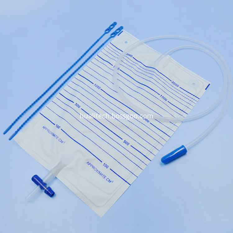URINE BAG with cross valve and nylon cable ties URINE BAG with cross valve and nylon cable ties