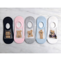 Женские жаккардовые носки Bear, прозрачные шелковые носки до щиколотки