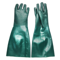 Green PVC chemical resistant gloves