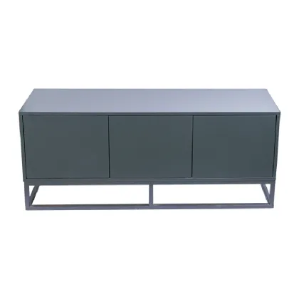 Modern Gray Storage TV Cabinet for Living Room