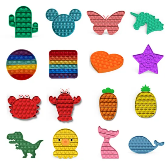 New Push Pop Bubble Fidget Sensory Toy Autism Special Needs Pops Fidget Squeeze Funny Anti-stress Stress Reliever Toys