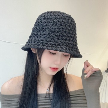 Woven Hollow Straw Hat - Summer Sunshade Sunblock Hat for Beach and Outdoors