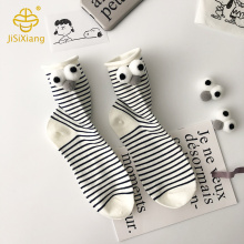 만화 3 차원 큰 눈, 튜브 양말, 파일 양말