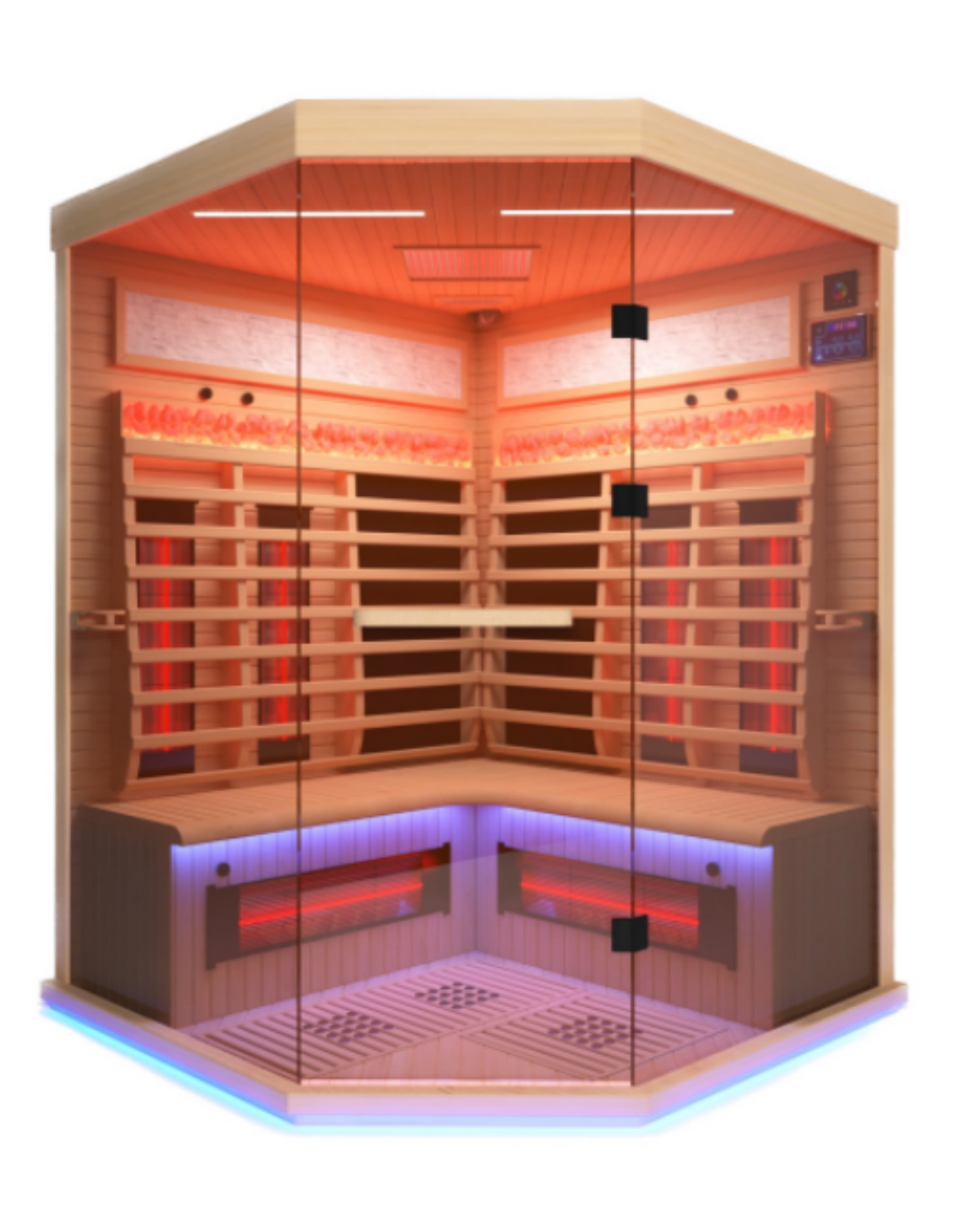 Four-Person Corner Far-Infrared Sauna Room Indoor