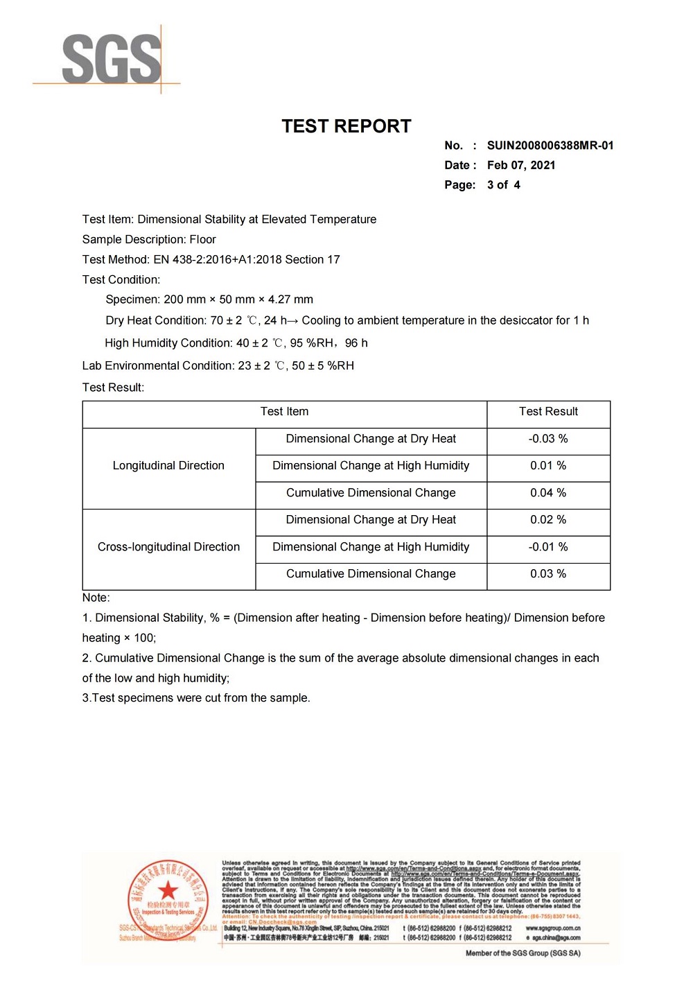 Dimensional Stability Test Report_02