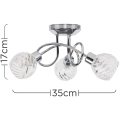 Swirled clear glass shade ceiling lamp