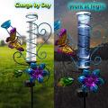 Butterfly Rain Gauges with Solar Lights