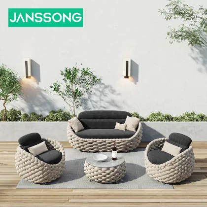 Modern Villa Courtyard Hotel Garden Metal Aluminum Frame Waterproof Patio Furniture