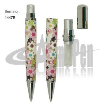 Novelty Design 2013 Fashion Metal and PU leather Atomizer Ball pen