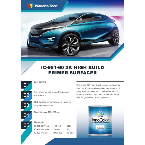 InnoColor Automotive Paint 2K Primer Surfacer