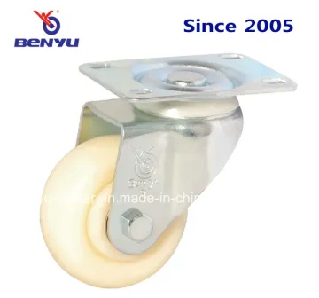 Medium Duty Swivel Nylon Caster Wheels in White