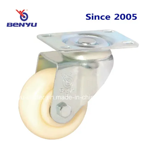 Mittelschwerem Schwenk Nylon Caster Wheels in Weiß