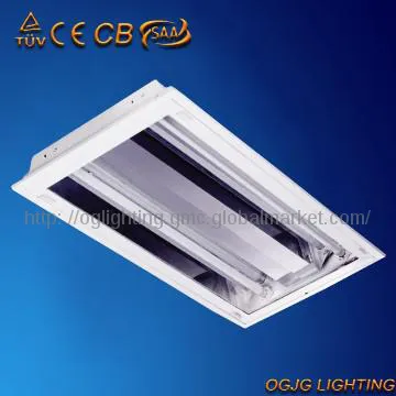 T5 Recessed Grille Light Fittings with diffuser