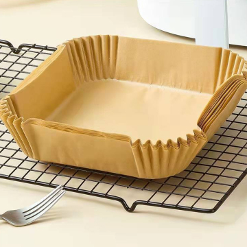 Square Air Fryer Disposable Pulp Baking Papers - Non-Stick and Oil-Proof