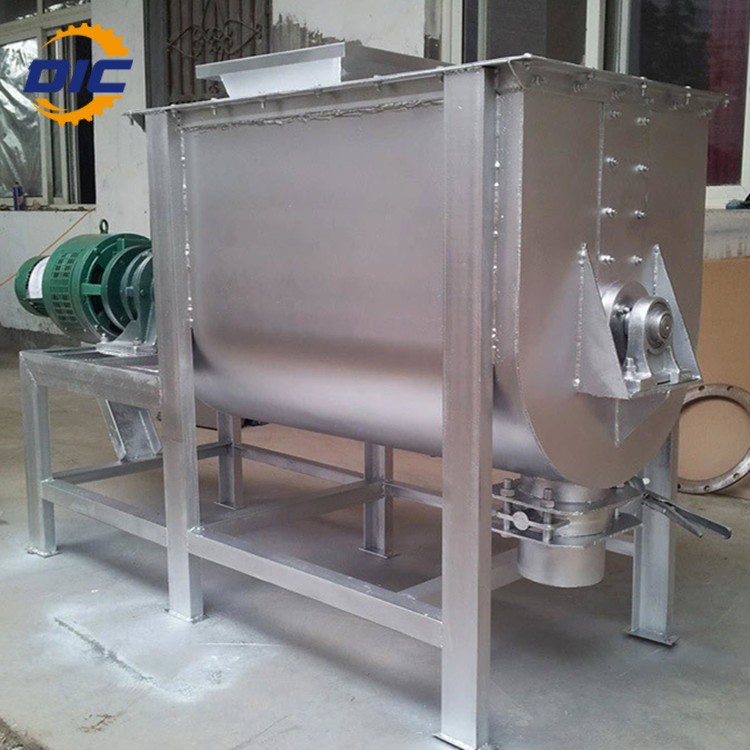 Horizontal granular powder ribbon blender