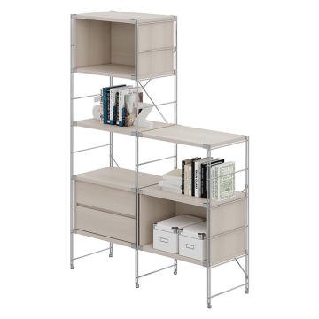 Customizable Modular Wooden and Metal Office Furniture & Bookshelves