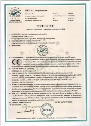 QQPUMP Solar Agriculture Submersible Pump 0.7 Hp