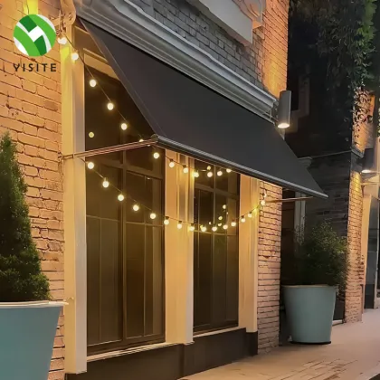 Retractable Outdoor Awning: PVC Aluminum Balcony Sunshade