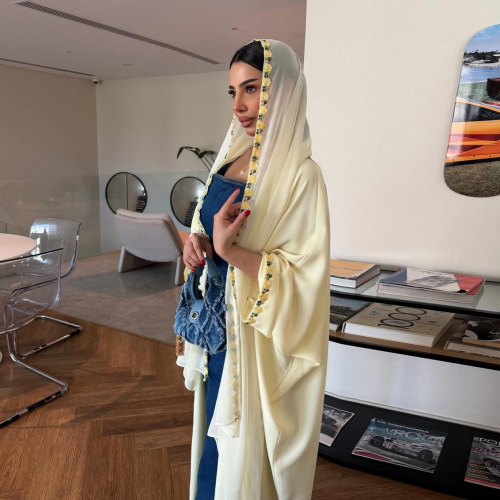 ست ژاکت کش باف پشمی نواری گلدار