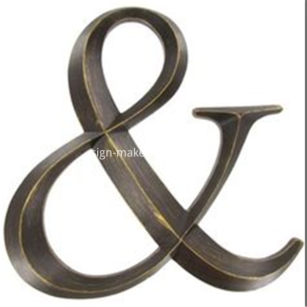 bronze letters