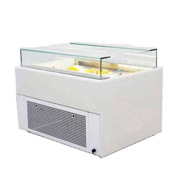 Curved Glass Door Commercial Freezer for Cake Display Cooling
