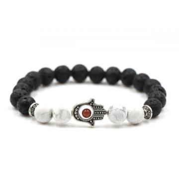 Gemstone Evil eye volcano Lava Bracelet