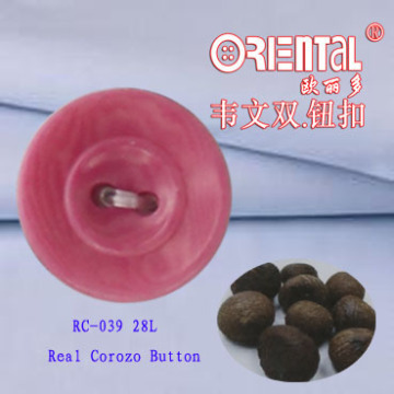 2 Holes Dyeable Real Corozo Button