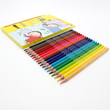 High Quality Triangular Oil-Based Wooden Colored Pencils with Soft Core