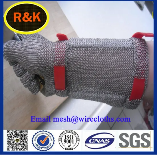 5 fingers stainless steel chainmail cut level 5 gloves