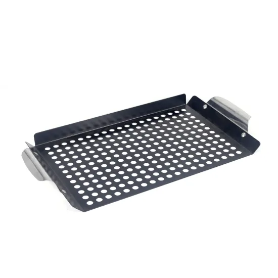 Multi-Function Non-Stick Grill Topper, Roasting Pan, BBQ Grilling Basket Tray: Versatile Cooking Accessory for Enhanced Flavor and Convenience