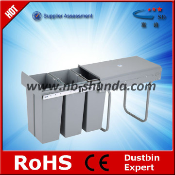 Kitchen cabinet waste bin kitchen cabinets can push or pull to open recycle sanitary bin Hygienic Bins