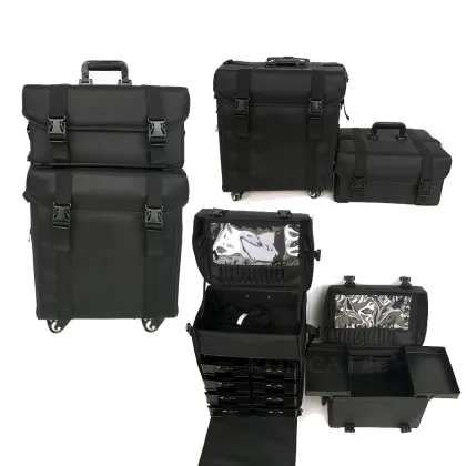 Professional 2 in 1 Nylon Hairdressing Trolley Case