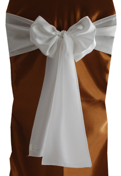 White Satin Chair Bow
