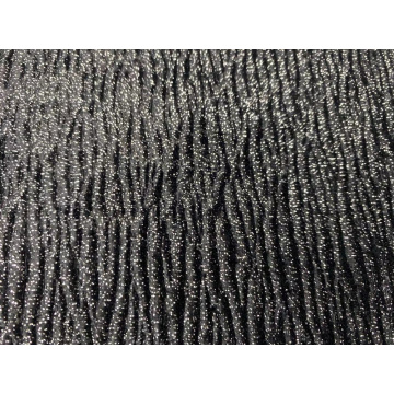 Tissu écrasé de textile de polyester noir