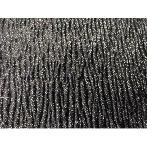 Black Polyester Textile Crushed Fabric