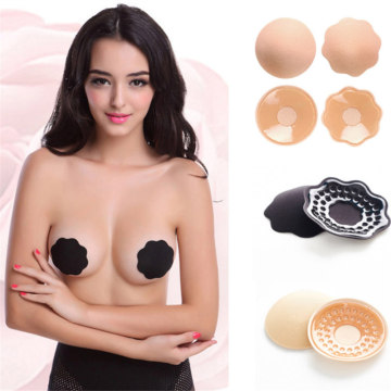 1Pair Silicone Nipple Cover Bra Pad Skin Adhesive Reusable Invisible Breast Petals Party Dress Nipple Cover Wholesale